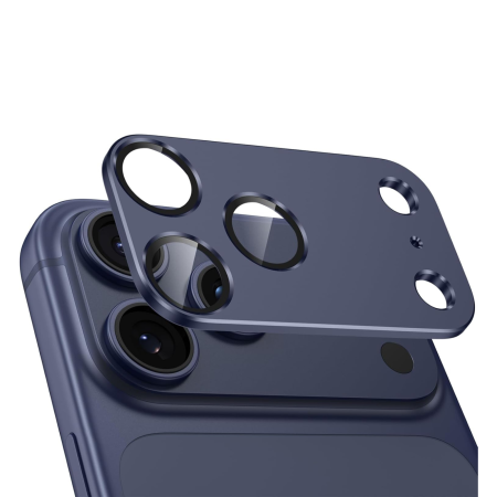 IPHONE 17 PRO - Protectie Camera iPhone 17 Pro, Full Glass, Deep Blue