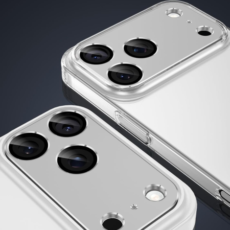 Protectie Camera iPhone 17 Pro Max, Full Glass, Silver [2]