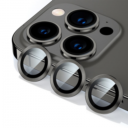 Protectie Camera Metal Style Black pentru iPhone 17 [1]