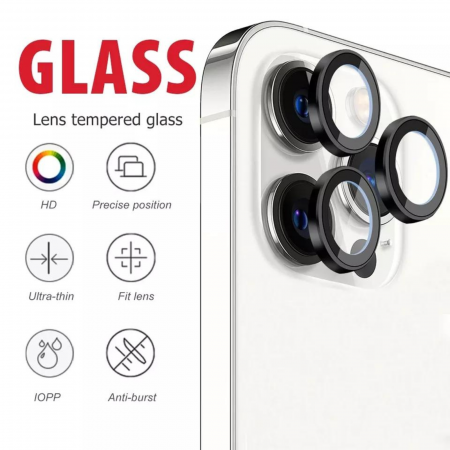 Protectie Camera Metal Style Silver pentru iPhone 15 Pro [6]