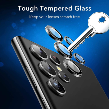 Protectie Lentile Camera Samsung Galaxy S26 Plus, ATB Metal - Gorilla Glass, Black [4]