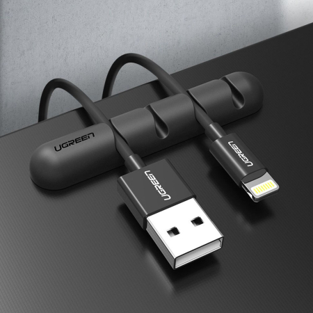 Set 2 Organizatoare pentru Cabluri Ugreen, 4 Sloturi, Black [1]