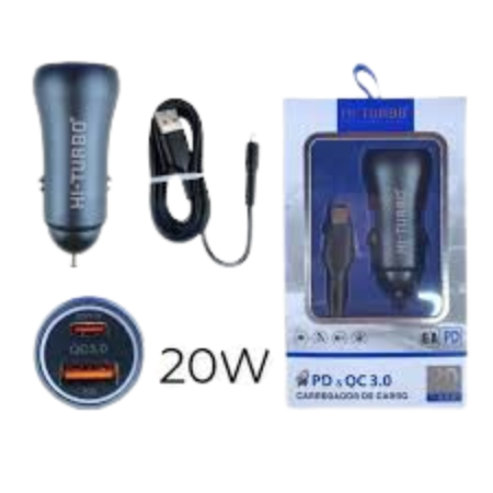 Set Incarcator Auto Hi-Turbo PD & QC 3.0 si Cablu USB to Type C [3]