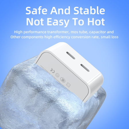 Set Încărcător Rețea PD 40W Super Fast Charge, 2x Type-C si Cablu Type C to Lightning 1m, Alb [8]