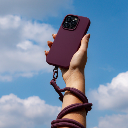 Șnur universal de gât Etteri pentru telefoane, culoare cireș închis [9]