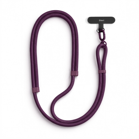 ACCESORII - Șnur universal de gât Etteri pentru telefoane, culoare cireș închis