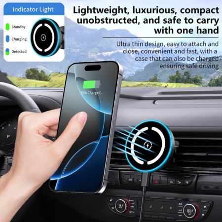 Super Strong MagSafe Auto Holder, Cercle with Fast Charge, Titan [3]