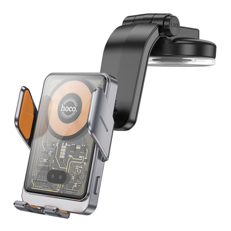 INCARCATOARE WIRELESS - Suport auto cu incarcare wireless Hoco 15 W pentru parbriz / bord HW8 negru