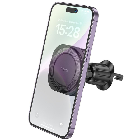 SUPORTI AUTO - Suport magnetic pentru telefon auto compatibil cu orificiul de ventilație Magsafe Hoco H28, negru