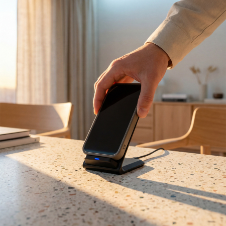 Suport si Incarcator Maxlife MXWC-07 wireless charger 15W black [3]