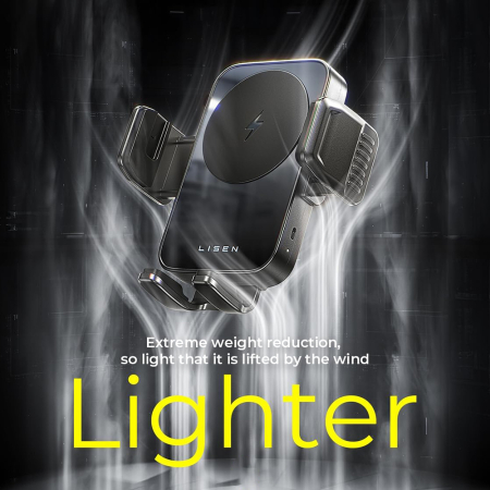 Suport Telefon Lisen 15W Wireless Charger, 360° Adjustment, Black [4]