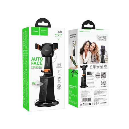Suport telefon mobil HOCO 360 grade cu urmărire automată a feței K26 negru [8]