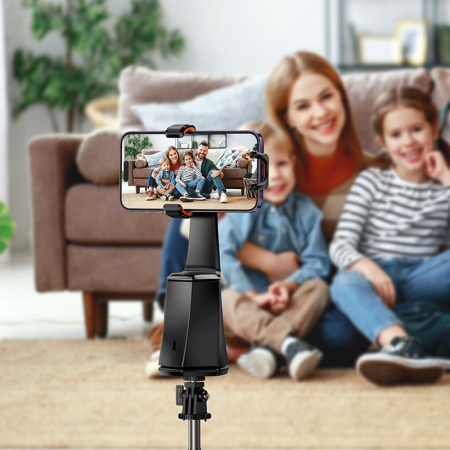 Suport telefon mobil HOCO 360 grade cu urmărire automată a feței K26 negru [1]