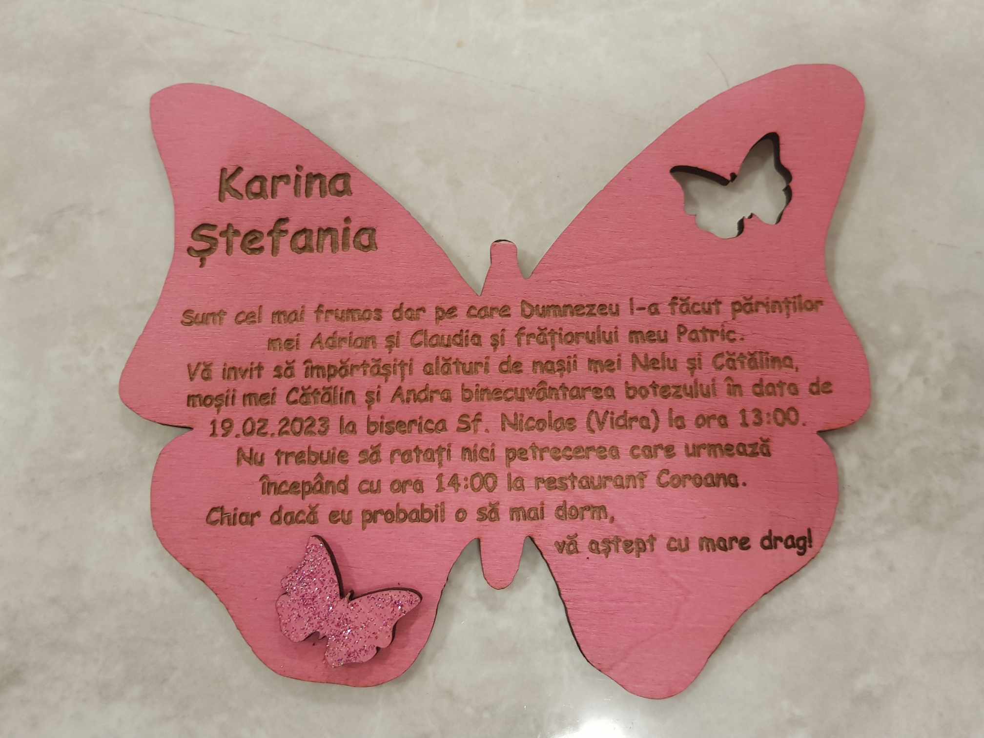 Invitatie nunta sau botez