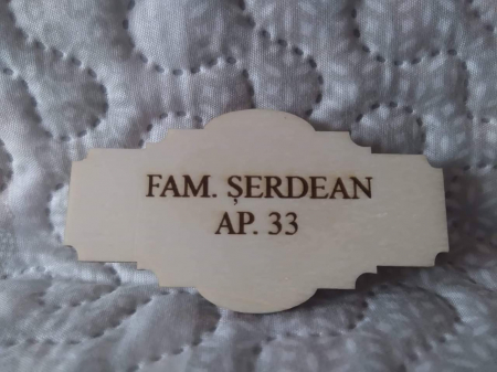 Produse diverse - Placuta pentru usa apartament