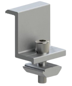 Clema de capat montaj panouri fotovoltaice din aluminiu, EC-09, L=40mm, H=32mm [1]