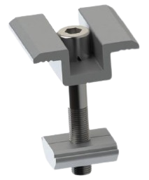 Clema de mijloc montaj panouri fotovoltaice din aluminiu, MC-01, L=40mm, H=30mm/ 32mm/ 35mm [1]