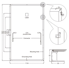 Panou solar monocristalin DAH Solar 1/3 cut cell, IP68, Pmax=460W, full screen, black frame [5]