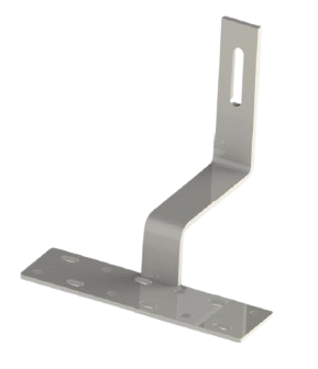 Piesa carlig de otel inox HK-01 cu surub de fixare M6,3x80 mm, pentru montaj sina RR-01 pe acoperisuri cu tigla ceramica [1]