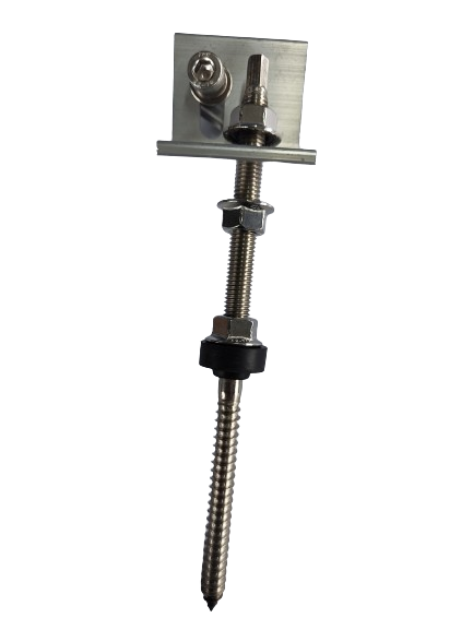 Piesa L , suport sina RR-01, LFT-45, + cu bolt M10*200mm pentru grinzi de lemn [1]