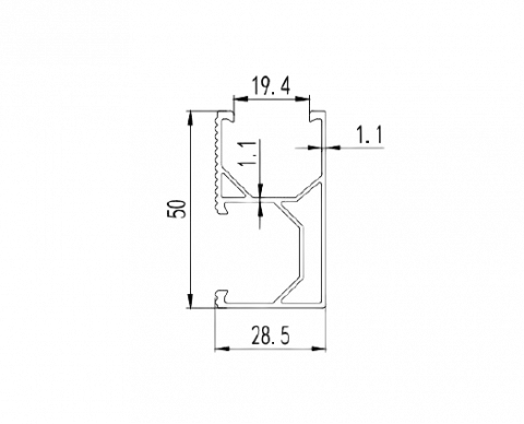 Suporti panouri fotovoltaice - Sina aluminiu RR-01 , L=2400 mm