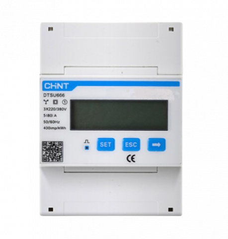 Accesorii sisteme fotovoltaice - Contor inteligent bidirectional trifazat Chint-INVT, DTSU666 - măsura direct