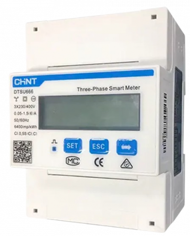 Accesorii sisteme fotovoltaice - Contor inteligent bidirectional trifazat Chint-INVT, DTSU666 - masura indirecta