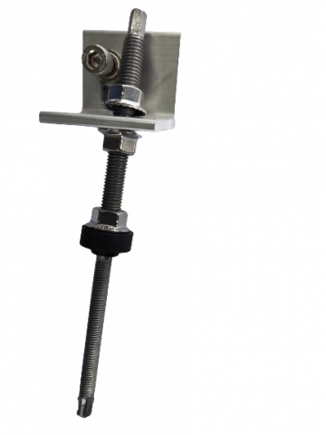 Suporti panouri fotovoltaice - Piesa L , suport sina RR-01, LFT-45 + bolt M10*200mm pentru grinzi de otel