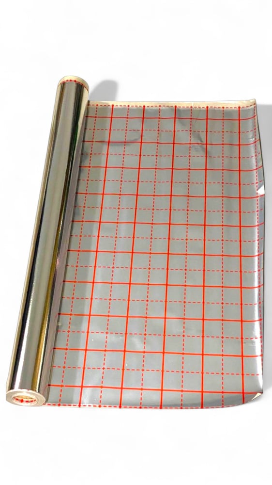 Folie aluminiu pentru încălzire prin pardoseală 100 cm x 0.10mm x 50m – protecție EPS și șapă beton [1]