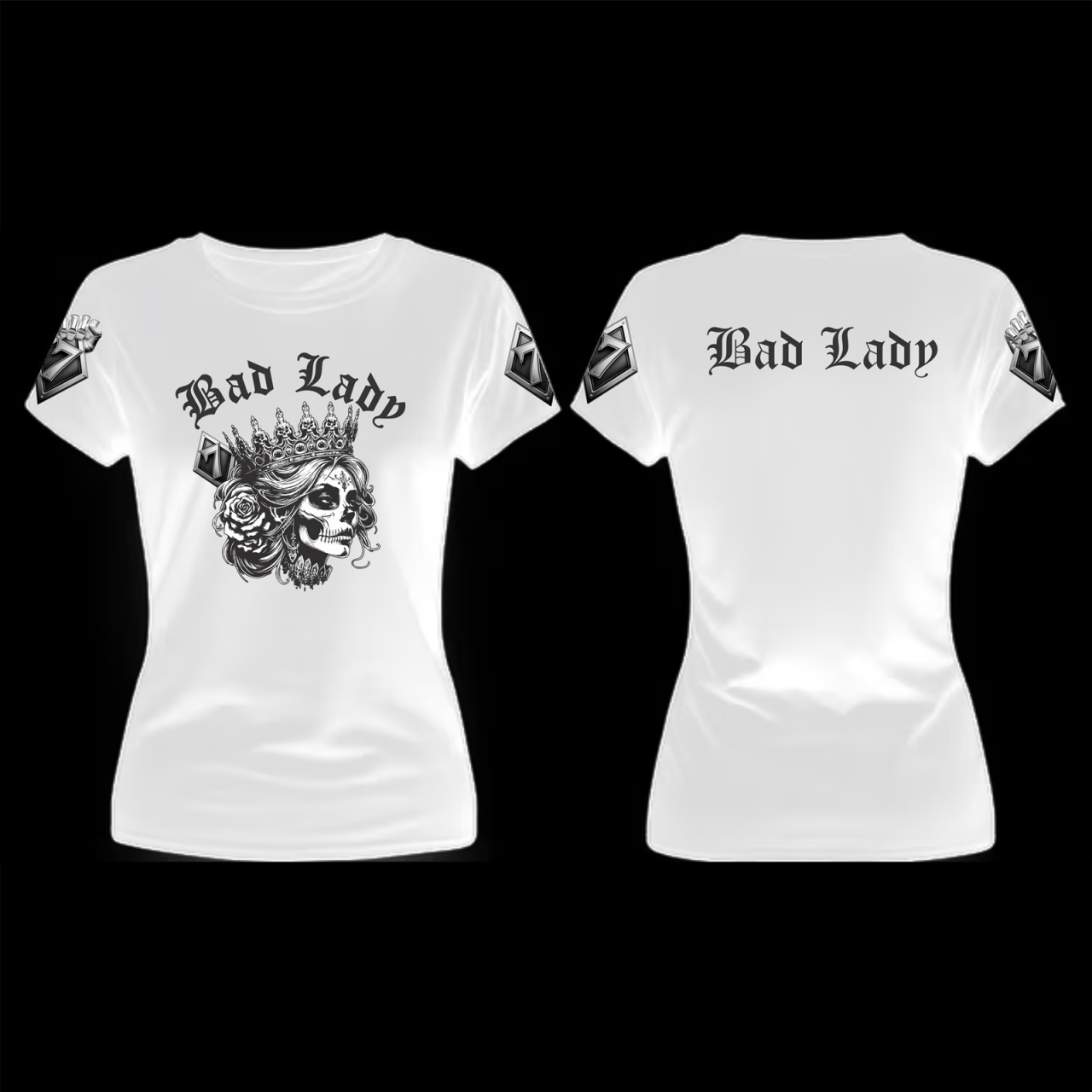 Tricou Bad Lady Alb 02 [1]