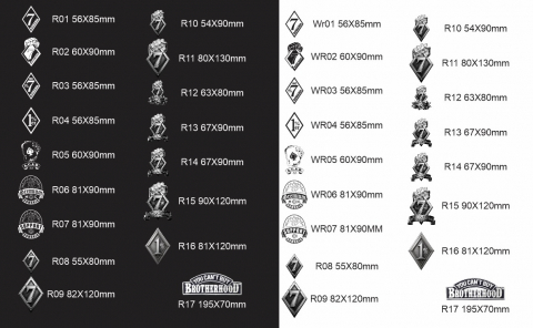 Sticker - 2 buc Elemente Personalizare Romb