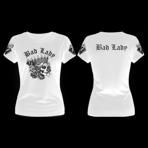 Tricou - Tricou Bad Lady Alb 02