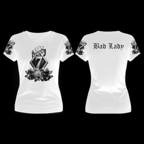 Tricou - Tricou Bad Lady Alb 04