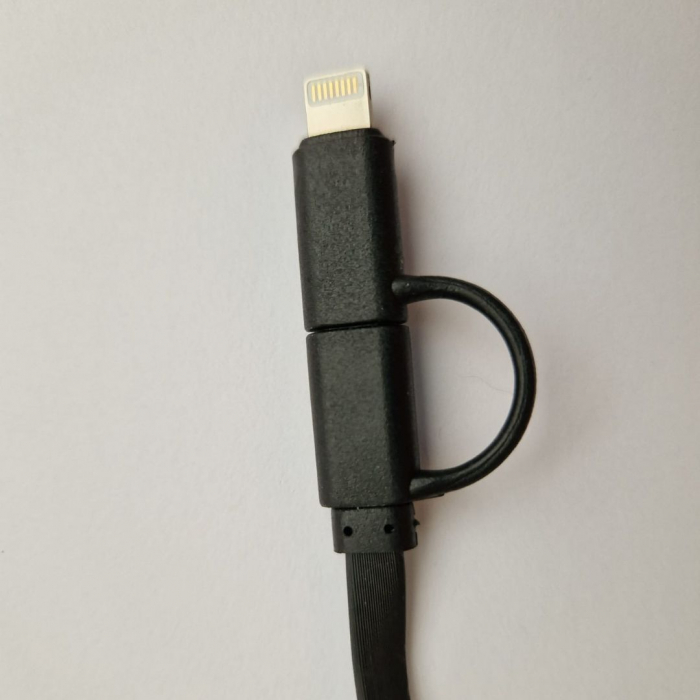 Cablu Alimentare și Date 2 în 1 USB A la MicroUSB + Lightning [3]