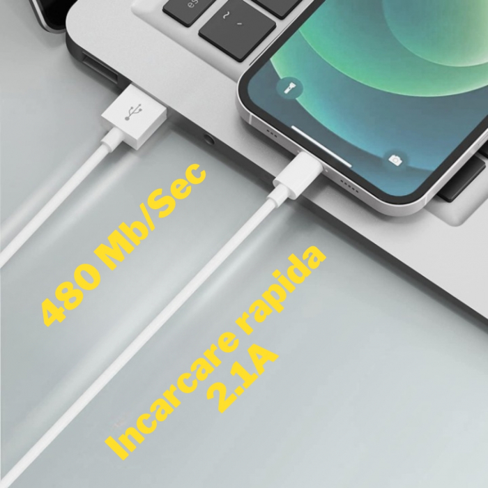 Cablu USB la Lightning 1.8m - Spacer [2]