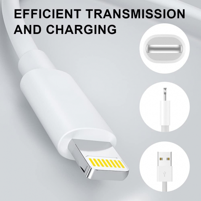 Copy code Cablu Date USB la Lightning 2A 1 Metru - GsmX [3]