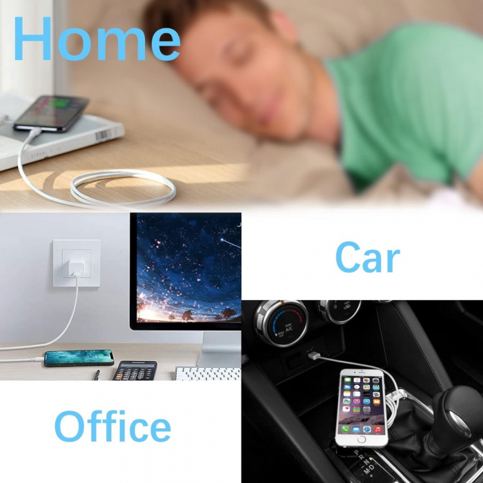 Copy code Cablu Date USB la Lightning 2A 1 Metru - GsmX [5]