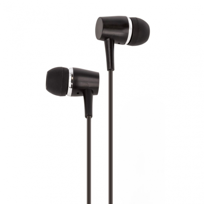 Căști audio cu fir și microfon, mufă jack 3,5mm - Maxlife MXEP-02 - Negru [2]