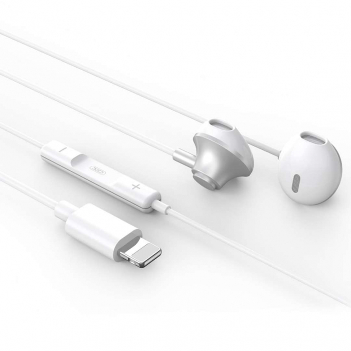 Casti Audio cu Fir și Microfon pentru iPhone - Alb [2]
