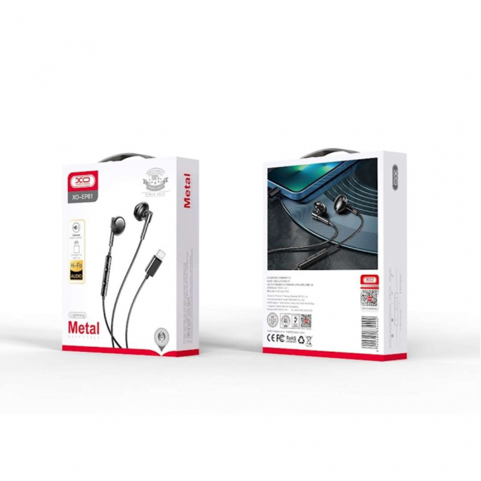 Casti Audio cu Fir și Microfon pentru iPhone - Negru [7]
