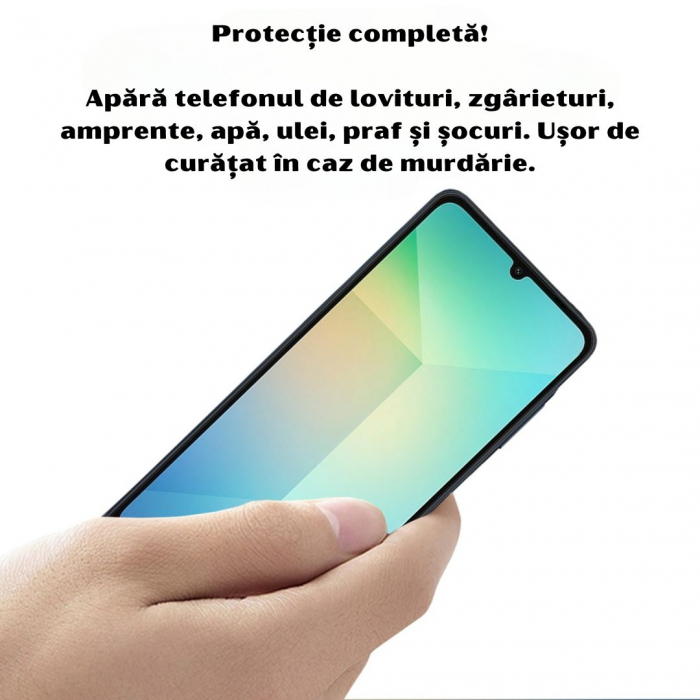 Set 2 Folii de Sticla Transparente pentru Samsung Galaxy A07 - Full Glue - Kit Montare Inclus - ZetGSM [2]