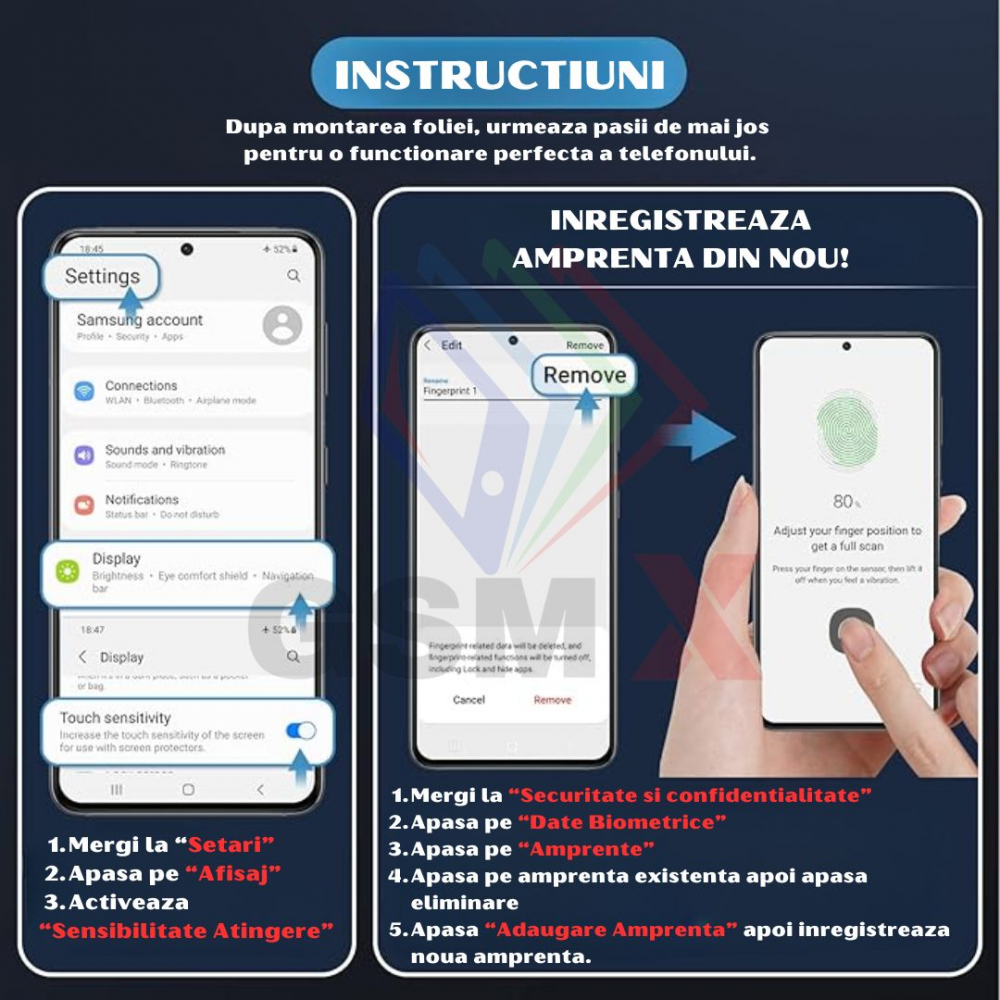 folie de sticla pentru samsung s22 compatibila cu amprenta [4]
