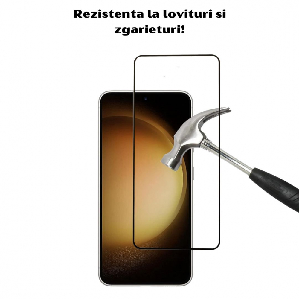 Set 2 Folii de Sticla Transparente pentru Samsung Galaxy S23 - Full Glue - Kit Montare Inclus - Compatibile cu Amprenta [2]