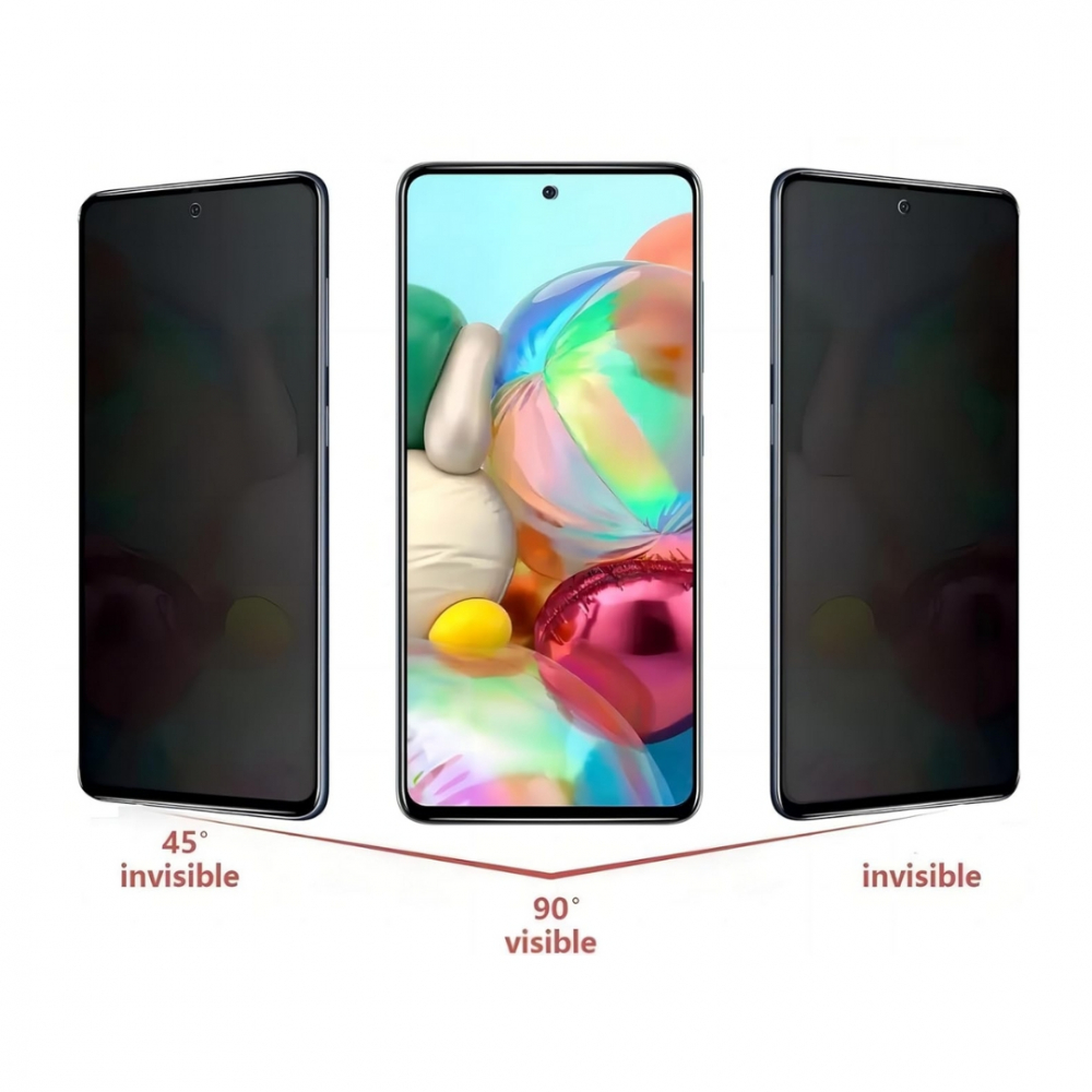 Set 2 Folii de Sticla Privacy pentru Samsung Galaxy A71 5G - Full Glue - Kit Montare Inclus - ZetGSM [2]