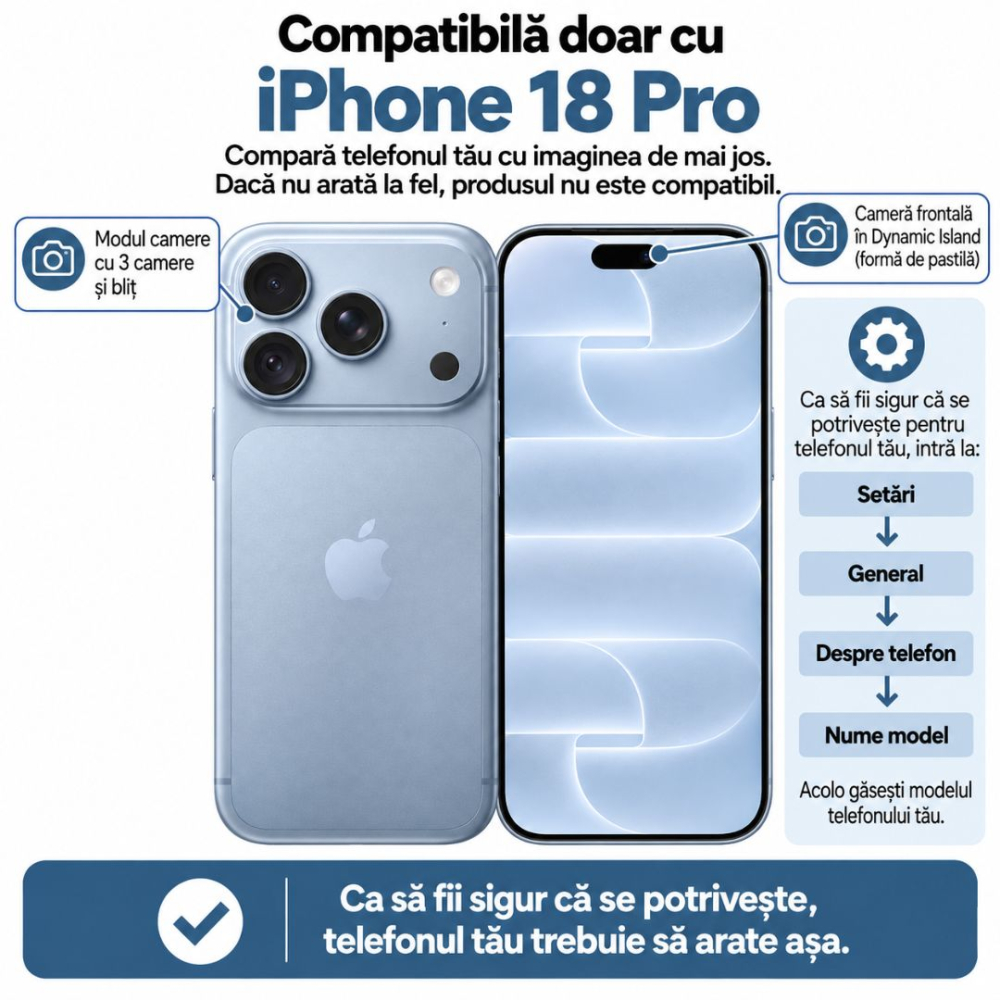 Folie sticla securizata pentru Iphone 18 PRO cu kit de montare inclus - Claritate Ultra HD, Adeziv pe toata suprafata, Protectie Anti-Zgarieturi si Socuri [2]