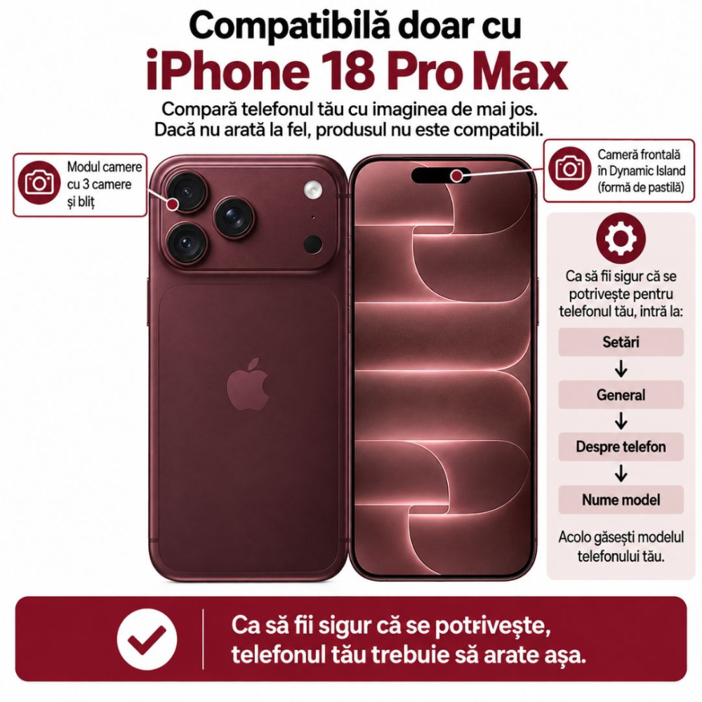 Folie sticla securizata pentru Iphone 18 PRO MAX cu kit de montare inclus - Claritate Ultra HD, Adeziv pe toata suprafata, Protectie Anti-Zgarieturi si Socuri [2]