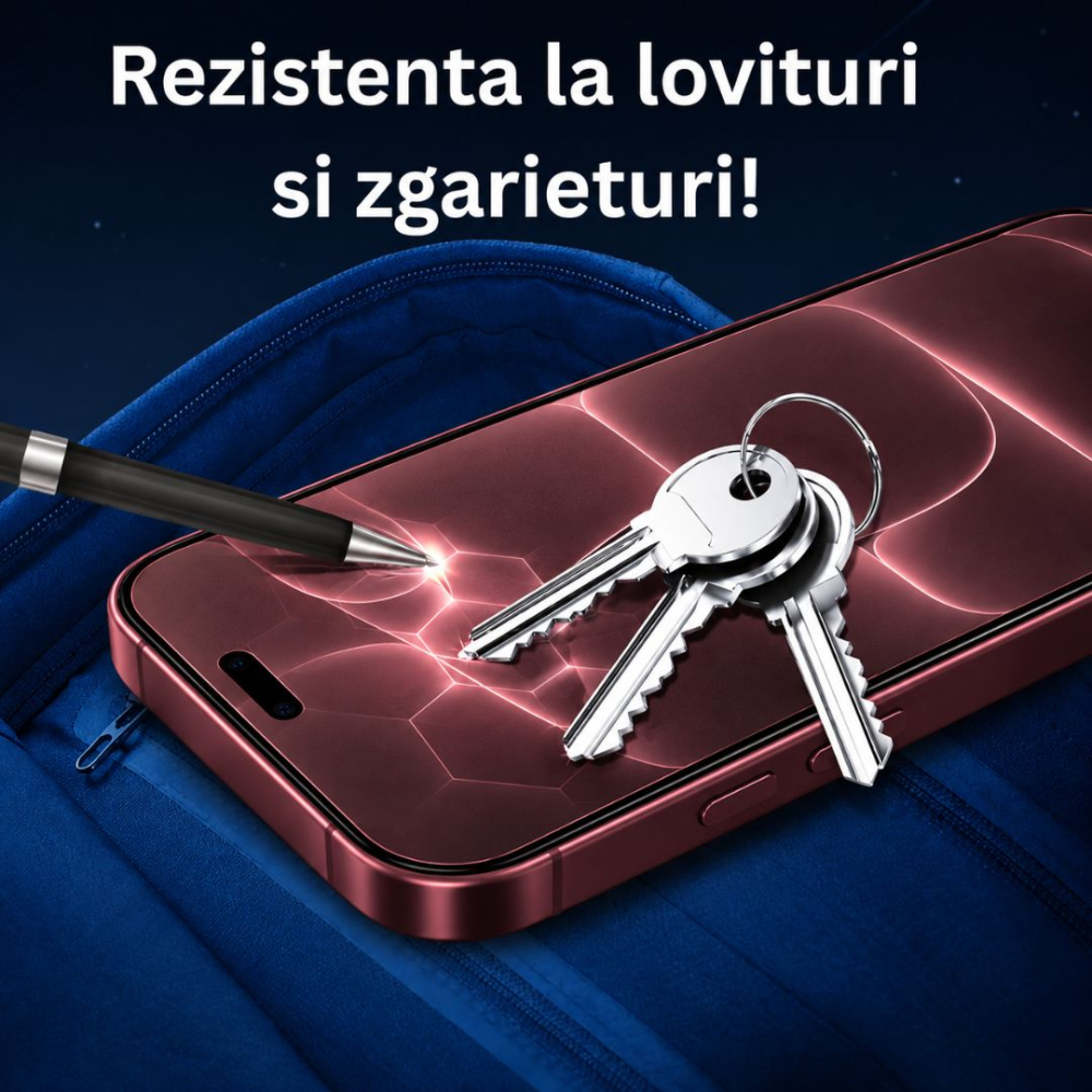Folie sticla securizata pentru Iphone 18 PRO MAX cu kit de montare inclus - Claritate Ultra HD, Adeziv pe toata suprafata, Protectie Anti-Zgarieturi si Socuri [3]