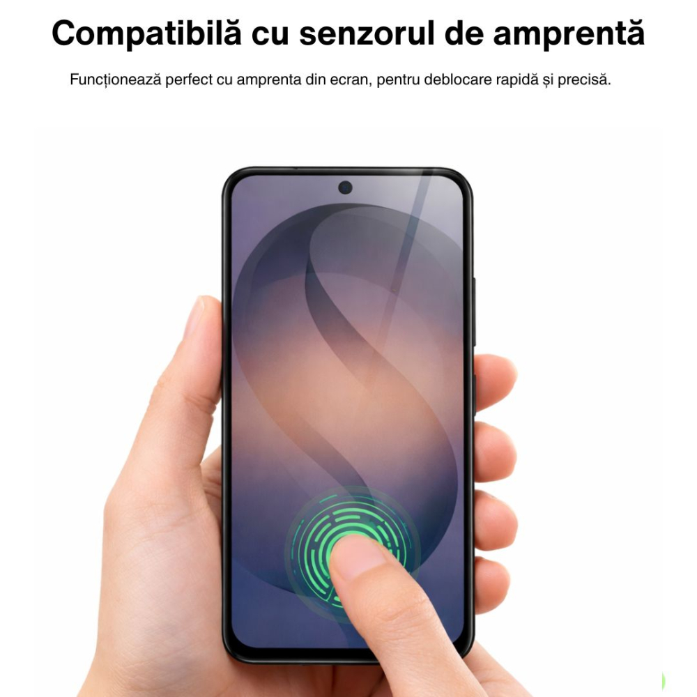 Folie sticla securizata pentru Samsung Galaxy S26 Compatibila cu Amprenta - Claritate Ultra HD, Adeziv pe toata suprafata, Protectie Anti-Zgarieturi si Socuri [2]