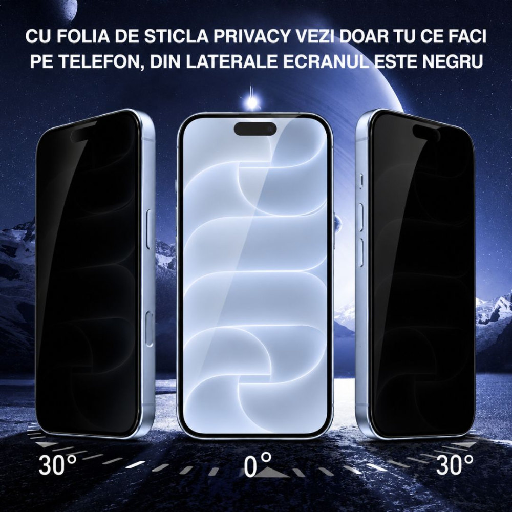 Folie sticla securizata privacy compatibila cu Iphone 18 Pro [5]