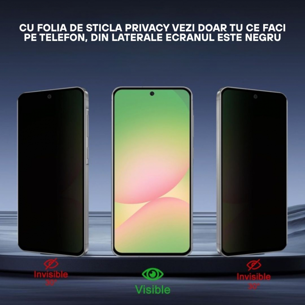 Set 2 Folii de Sticla Privacy pentru Samsung Galaxy A56 5G - Full Glue - Kit Montare Inclus - ZetGSM [2]